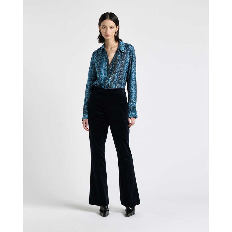 Cue Indigo Python Shirt image number 2